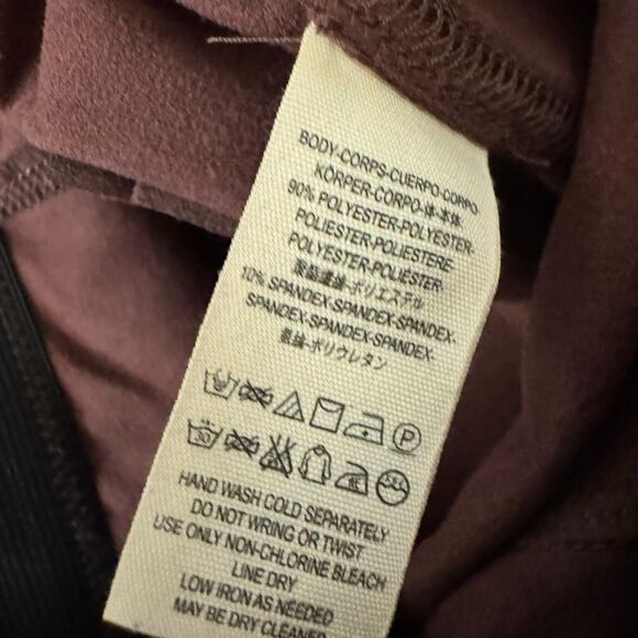 Free People Faux Suede Leggings Burgundy Wine Size 26 - Picture 4 of 5